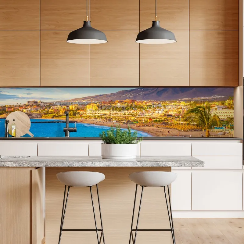 Naklejka repozycjonowalna czerwony botaniczny wzór liści – Wallissimo®