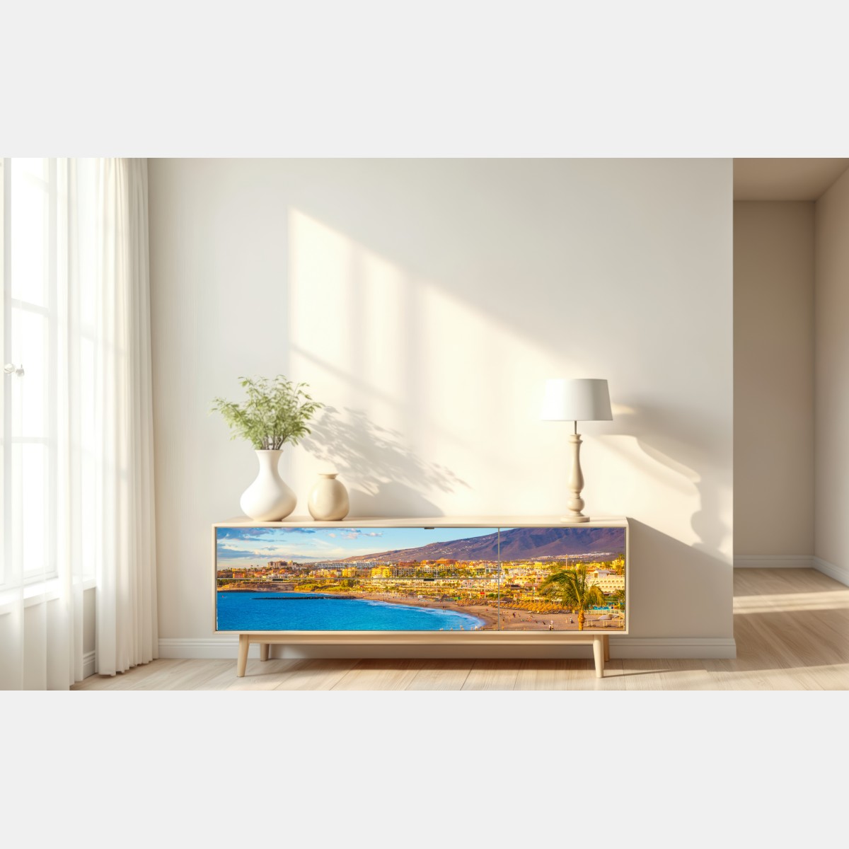 Naklejka repozycjonowalna słoneczna plaża Torviscas, Teneryfa – Wallissimo® Naklejka repozycjonowalna słoneczna plaża Torviscas, Teneryfa – Wallissimo®