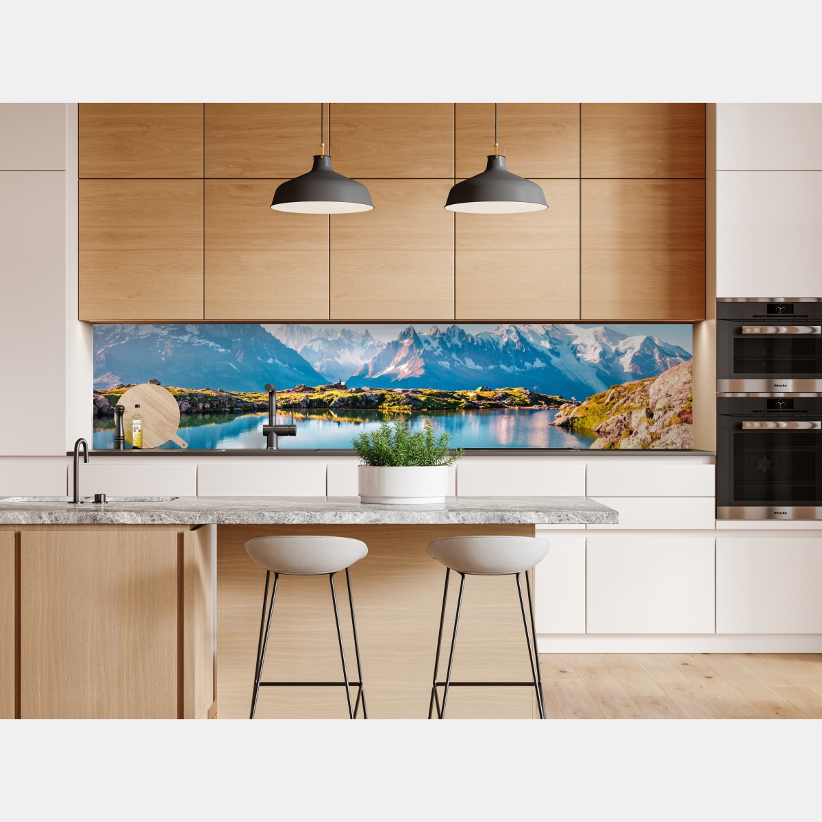 Naklejka repozycjonowalna Lac Blanc z widokiem na Mont Blanc – Wallissimo® Naklejka repozycjonowalna Lac Blanc z widokiem na Mont Blanc – Wallissimo®