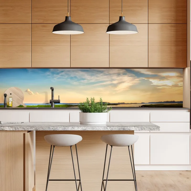 Naklejka repozycjonowalna beżowy liściasty wzór botaniczny – Wallissimo®