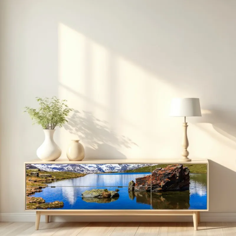 Naklejka repozycjonowalna intensywny pomarańczowy kwiat gerbery z bliska – Wallissimo®