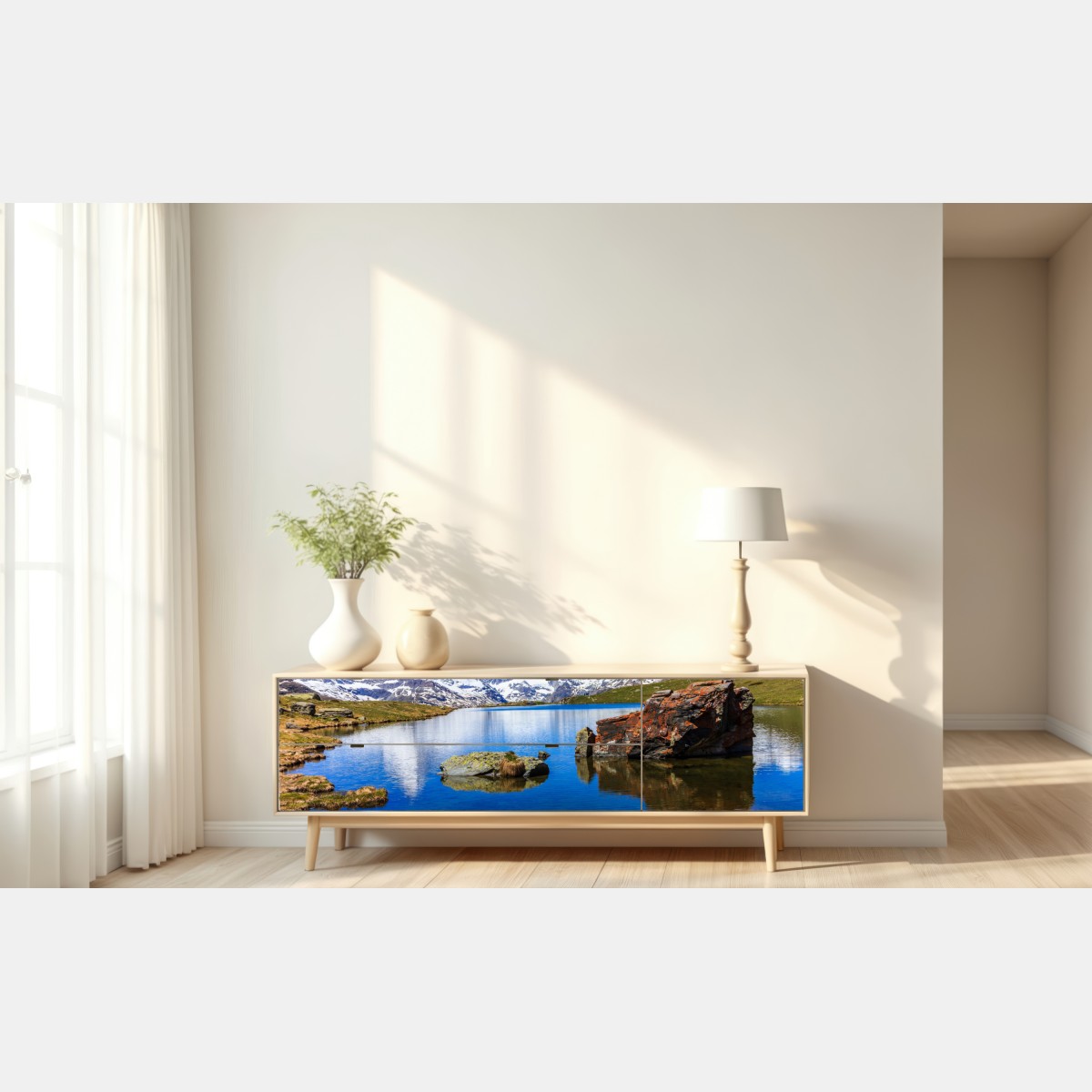 Naklejka repozycjonowalna spokojne odbicie Matterhornu nad jeziorem Stellisee, Zermatt – Wallissimo® Naklejka repozycjonowalna spokojne odbicie Matterhornu nad jeziorem Stellisee, Zermatt – Wallissimo®