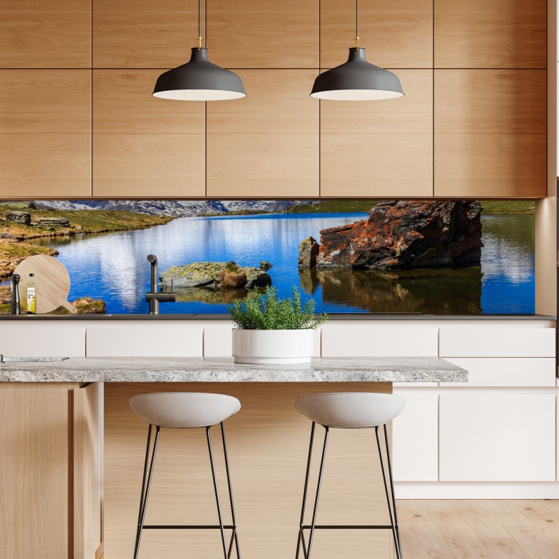 Naklejka repozycjonowalna spokojne odbicie Matterhornu nad jeziorem Stellisee, Zermatt – Wallissimo® Naklejka repozycjonowalna spokojne odbicie Matterhornu nad jeziorem Stellisee, Zermatt – Wallissimo®