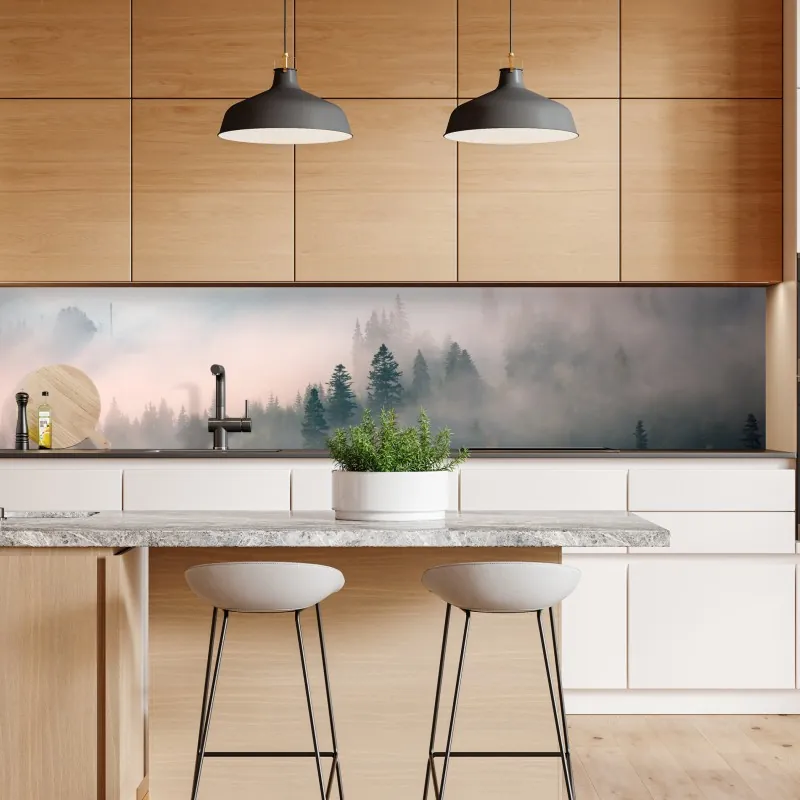 Naklejka repozycjonowalna beżowy liściasty wzór botaniczny – Wallissimo®