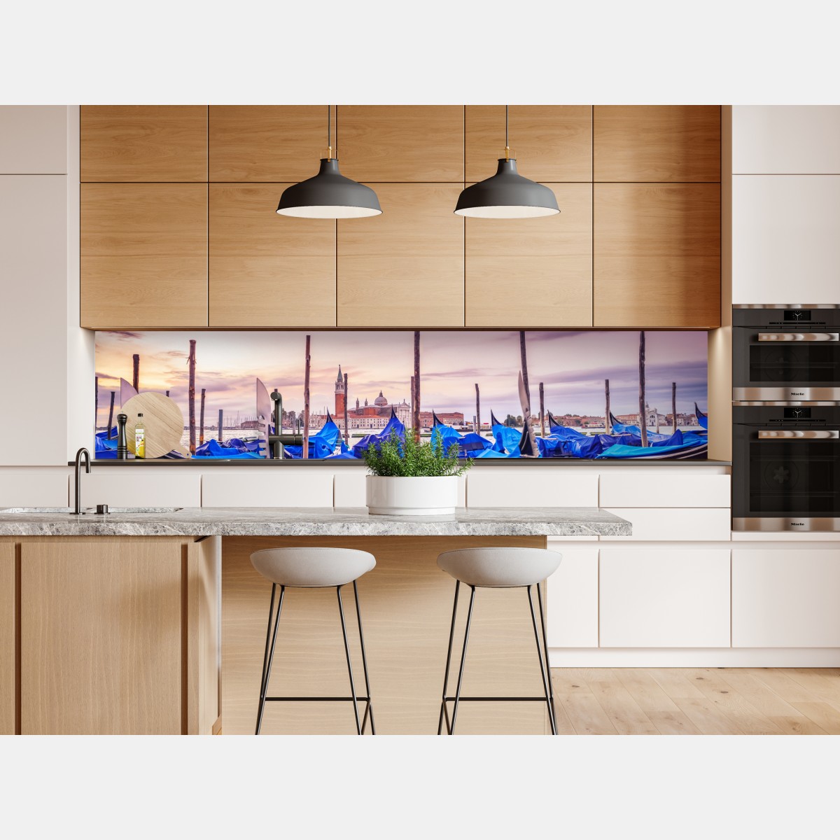 Naklejka repozycjonowalna Wenecja gondole o zachodzie słońca – Wallissimo® Naklejka repozycjonowalna Wenecja gondole o zachodzie słońca – Wallissimo®