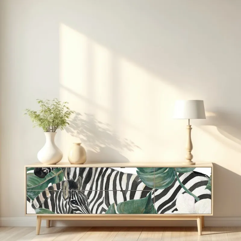 Naklejka repozycjonowalna monochromatyczny most i geometryczne linie – Wallissimo®