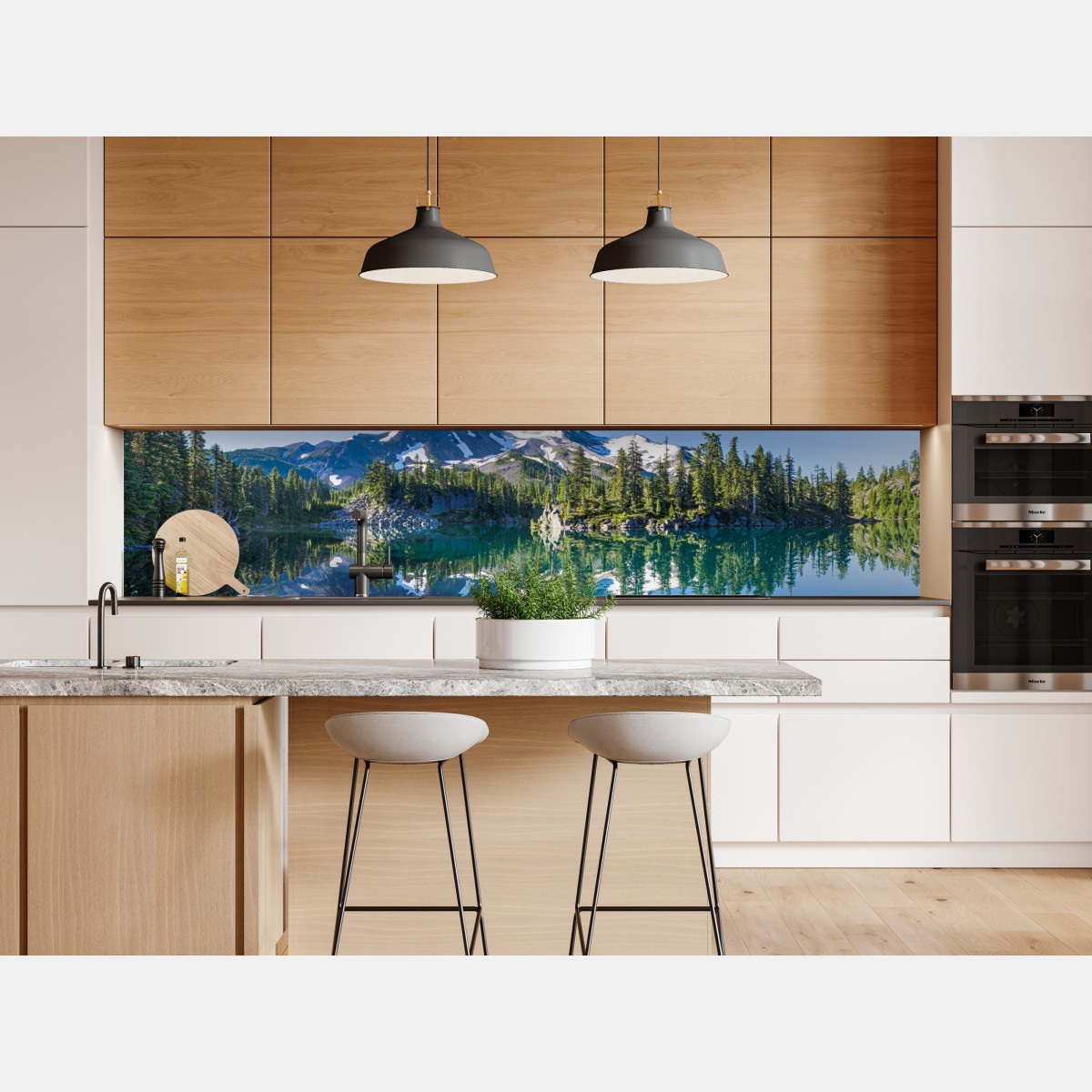 Naklejka repozycjonowalna spokojne górskie jezioro z lustrzanym odbiciem – Wallissimo® Naklejka repozycjonowalna spokojne górskie jezioro z lustrzanym odbiciem – Wallissimo®