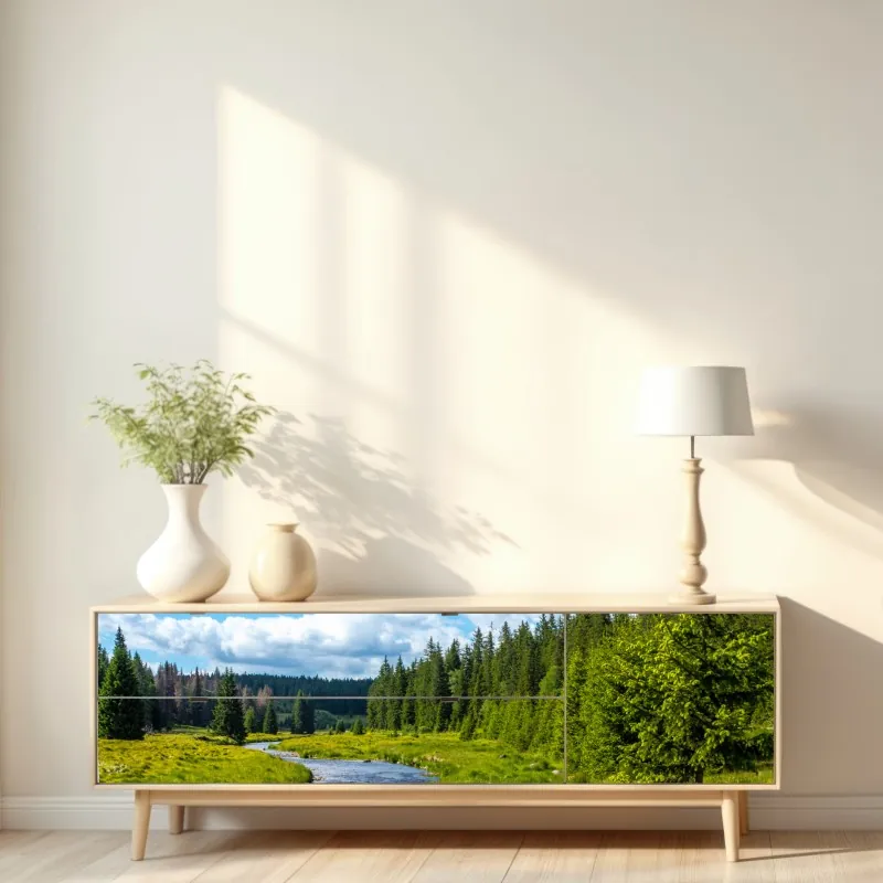 Naklejka repozycjonowalna delikatny różowy wzór kwiatowy – Wallissimo®