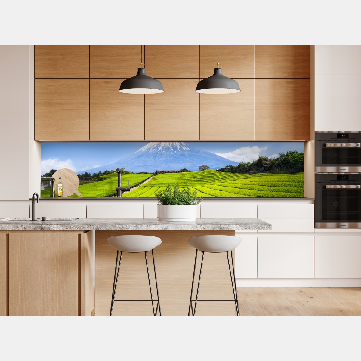 Naklejka repozycjonowalna bujne pola herbaty u stóp Góry Fuji – Wallissimo® Naklejka repozycjonowalna bujne pola herbaty u stóp Góry Fuji – Wallissimo®