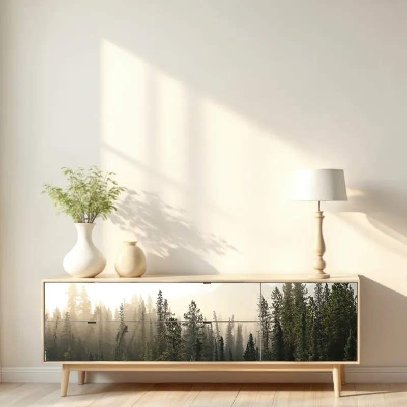 Naklejka repozycjonowalna delikatne nasiona dmuchawca czarno-białe – Wallissimo®