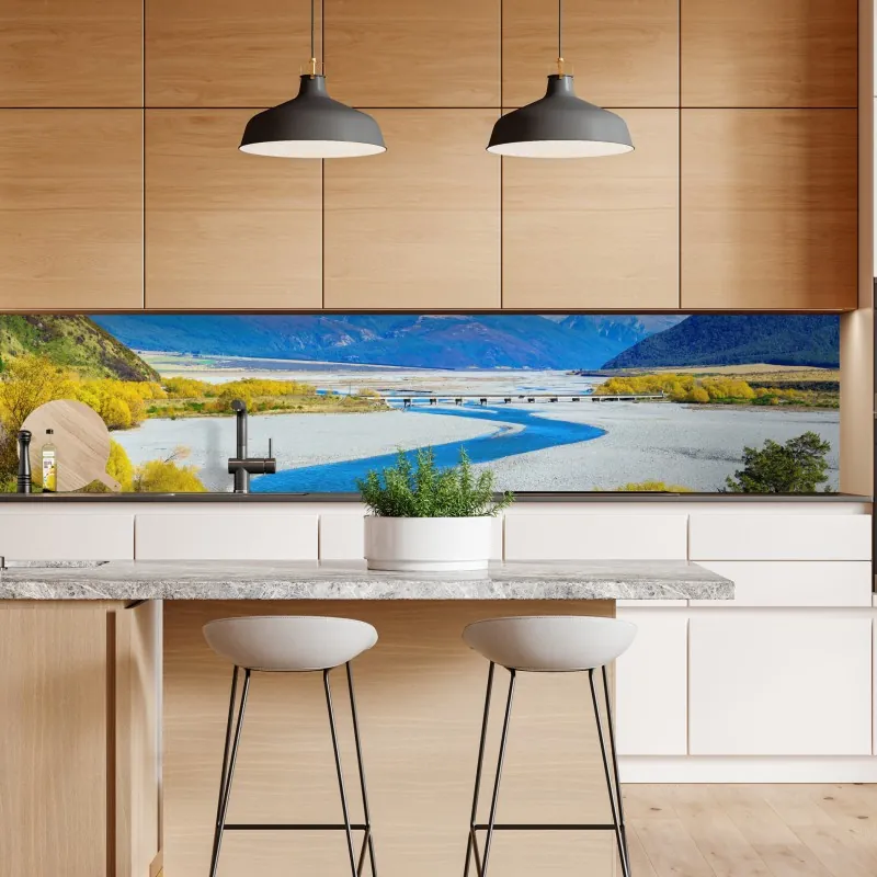 Naklejka repozycjonowalna mistyczny portret w złocie i błękicie – Wallissimo®