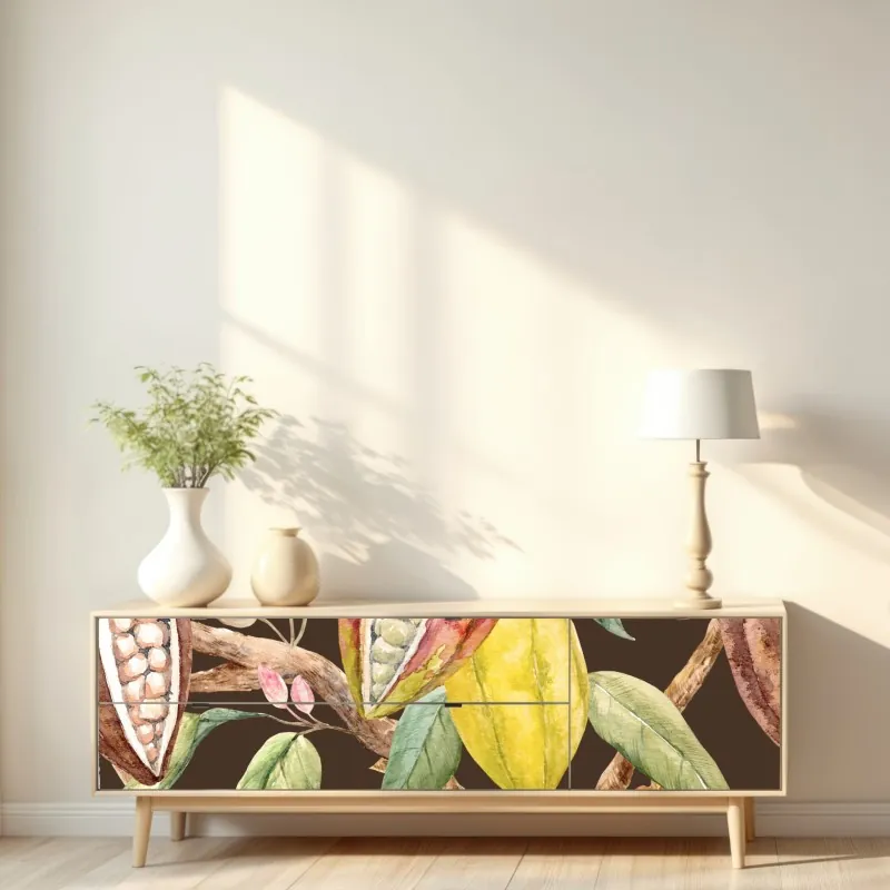 Naklejka repozycjonowalna mistyczny portret w złocie i błękicie – Wallissimo®