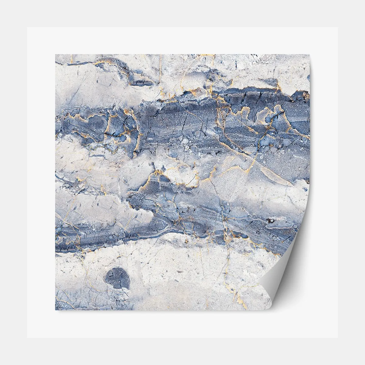 Naklejka repozycjonowalna niebieski marmur ze złotymi żyłami – Wallissimo® Naklejka repozycjonowalna niebieski marmur ze złotymi żyłami – Wallissimo®