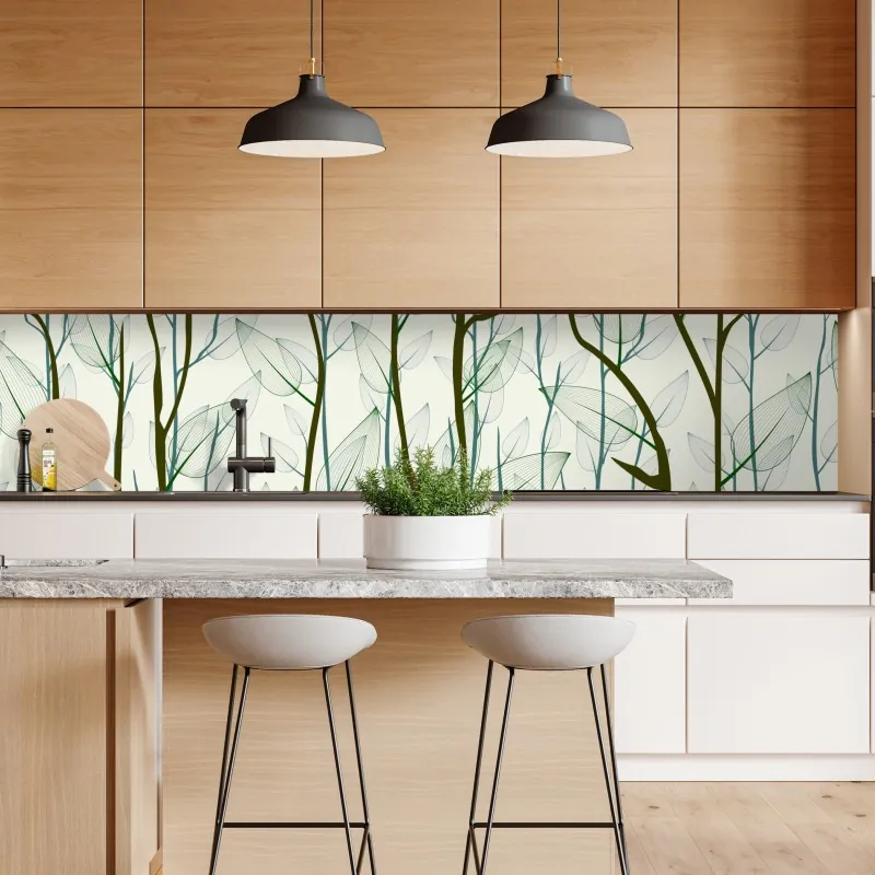 Naklejka repozycjonowalna słoneczna uliczka nad morzem z widokiem na zatokę – Wallissimo®