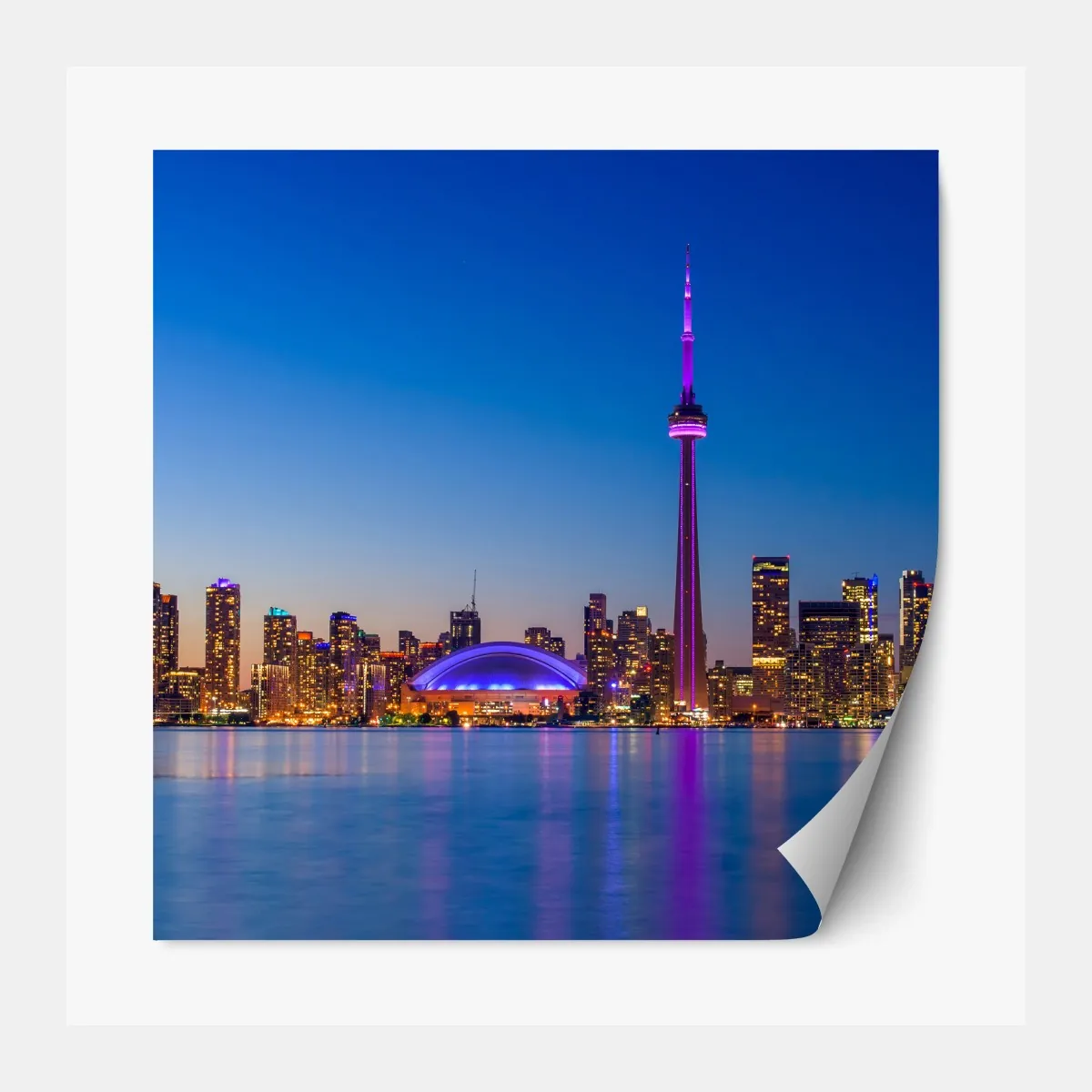 Naklejka repozycjonowalna Toronto panorama o zmierzchu – Wallissimo® Naklejka repozycjonowalna Toronto panorama o zmierzchu – Wallissimo®