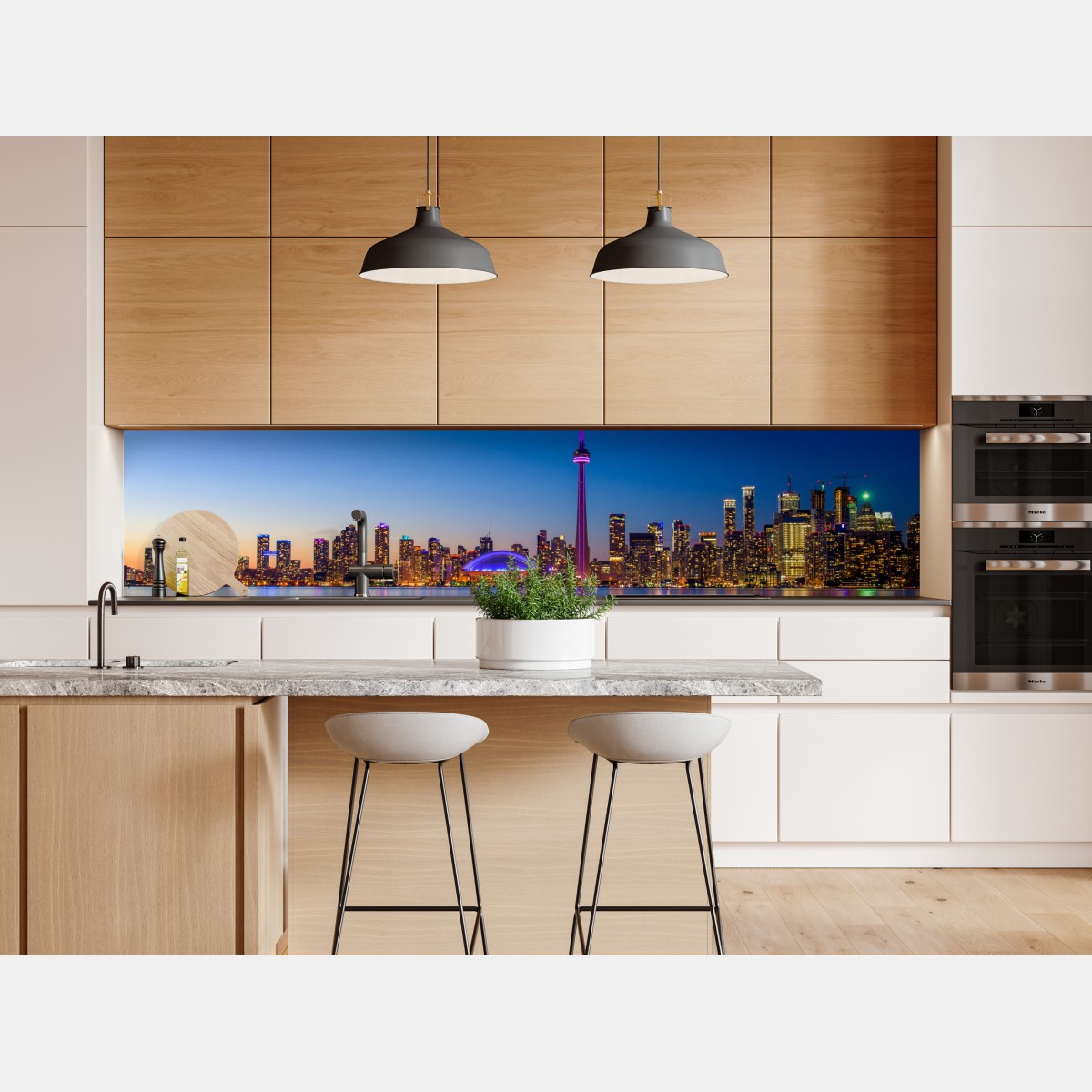 Naklejka repozycjonowalna Toronto panorama o zmierzchu – Wallissimo® Naklejka repozycjonowalna Toronto panorama o zmierzchu – Wallissimo®