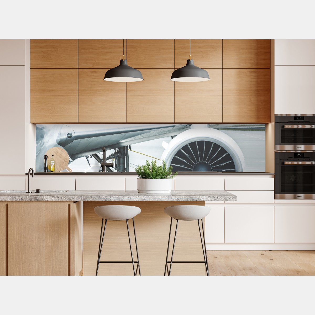 Naklejka repozycjonowalna zbliżenie silnika odrzutowego na terminalu – Wallissimo® Naklejka repozycjonowalna zbliżenie silnika odrzutowego na terminalu – Wallissimo®