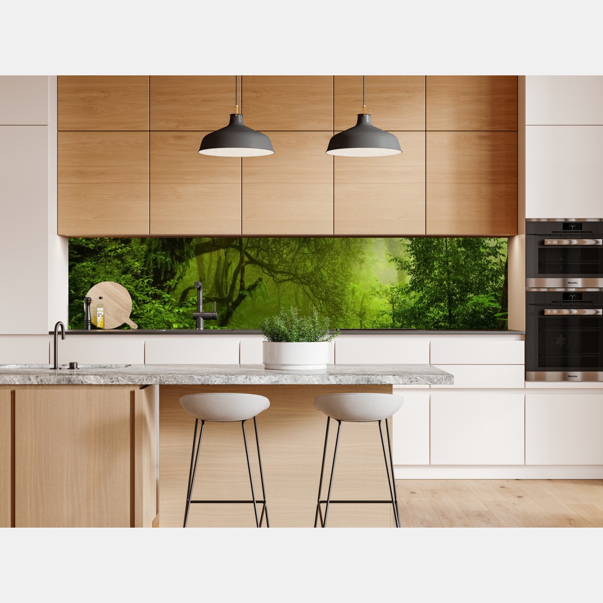 Naklejka repozycjonowalna bujna zielona leśna ścieżka – Wallissimo® Naklejka repozycjonowalna bujna zielona leśna ścieżka – Wallissimo®