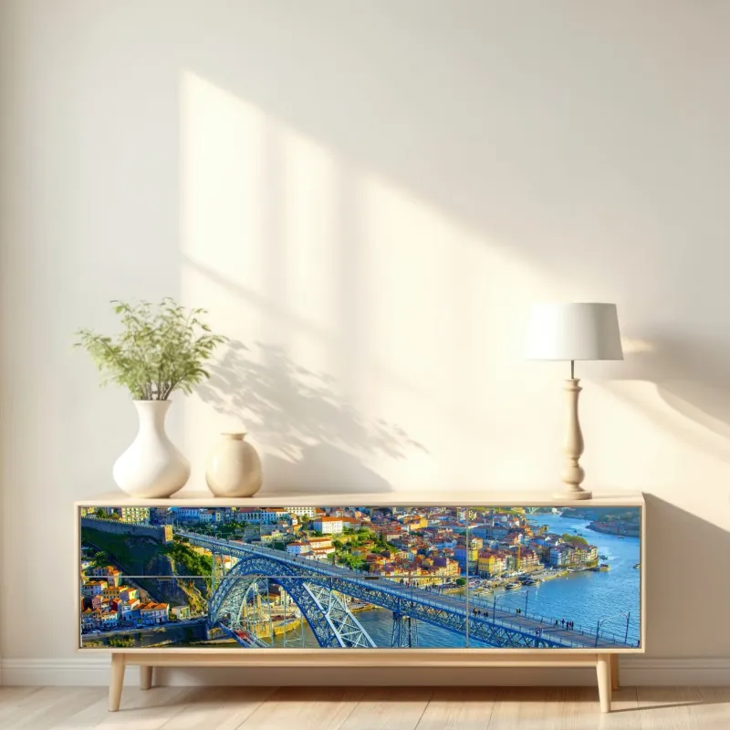 Naklejka repozycjonowalna tropikalne akwarelowe orchidee i liście palmowe – Wallissimo®