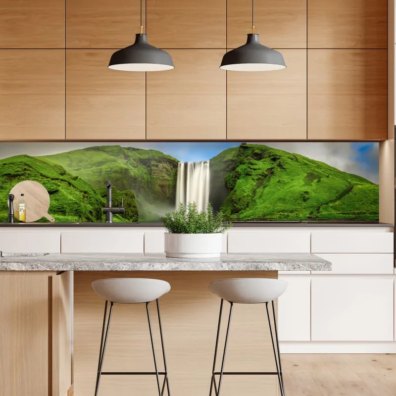 Naklejka repozycjonowalna tropikalny wzór botaniczny z tukanem – Wallissimo®