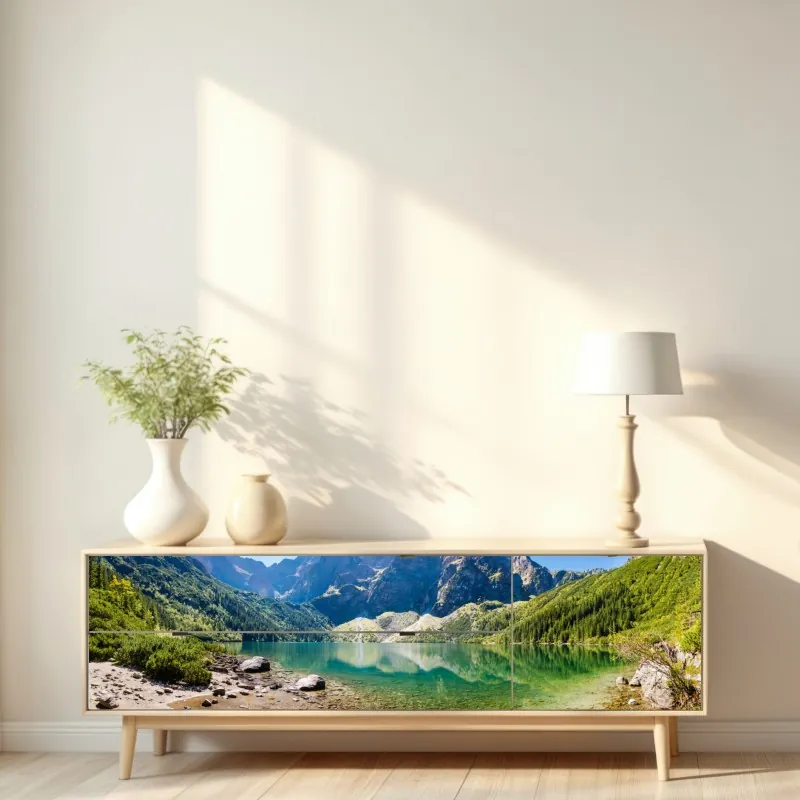 Naklejka repozycjonowalna Sanphet Prasat pałac nad jeziorem – Wallissimo®