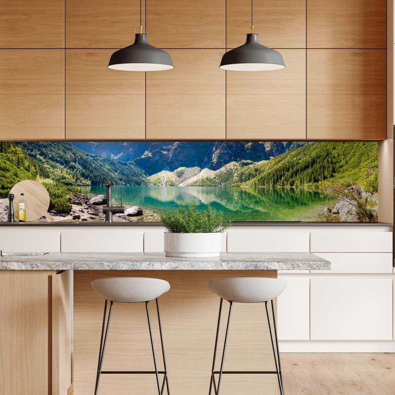 Naklejka repozycjonowalna spokojne alpejskie jezioro – Wallissimo® Naklejka repozycjonowalna spokojne alpejskie jezioro – Wallissimo®
