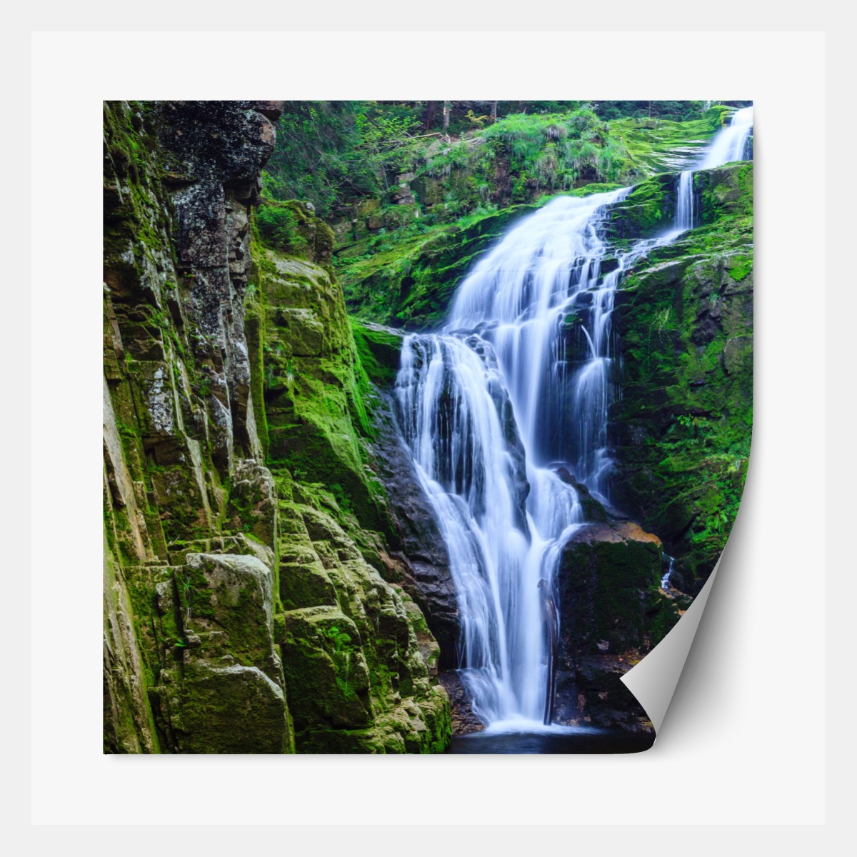 Repositionable sticker Kamienczyk waterfall in Karkonosze