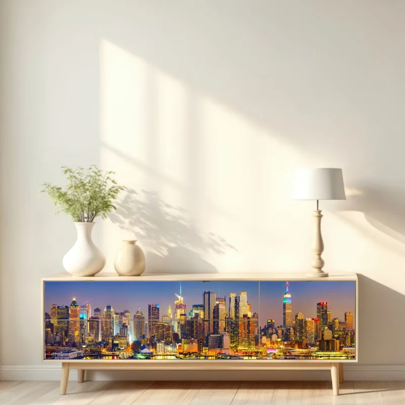 Naklejka repozycjonowalna niebieski marmur ze złotymi żyłami – Wallissimo®