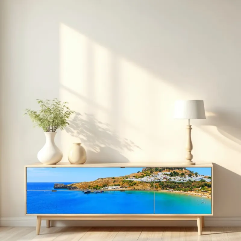 Naklejka repozycjonowalna spokojne alpejskie jezioro – Wallissimo®