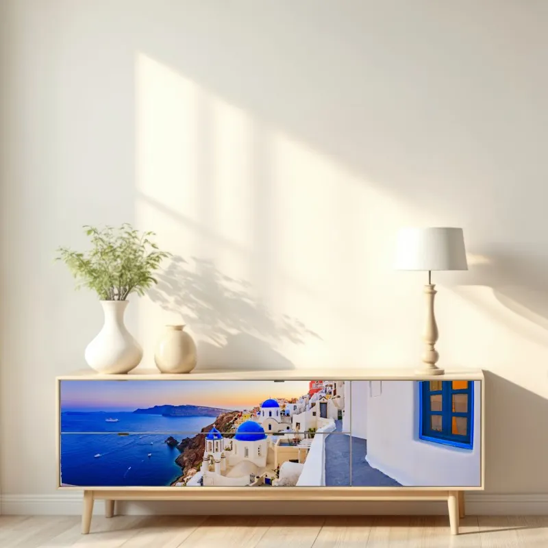 Naklejka repozycjonowalna Tower Bridge odbicie w odcieniach szarości – Wallissimo®