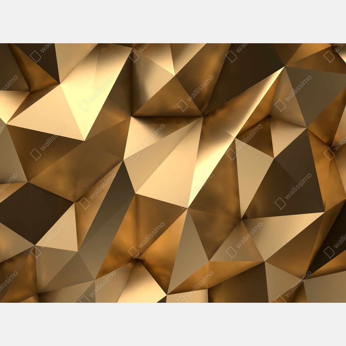 Naklejka repozycjonowalna złote geometryczne fasety – Wallissimo® Naklejka repozycjonowalna złote geometryczne fasety – Wallissimo®