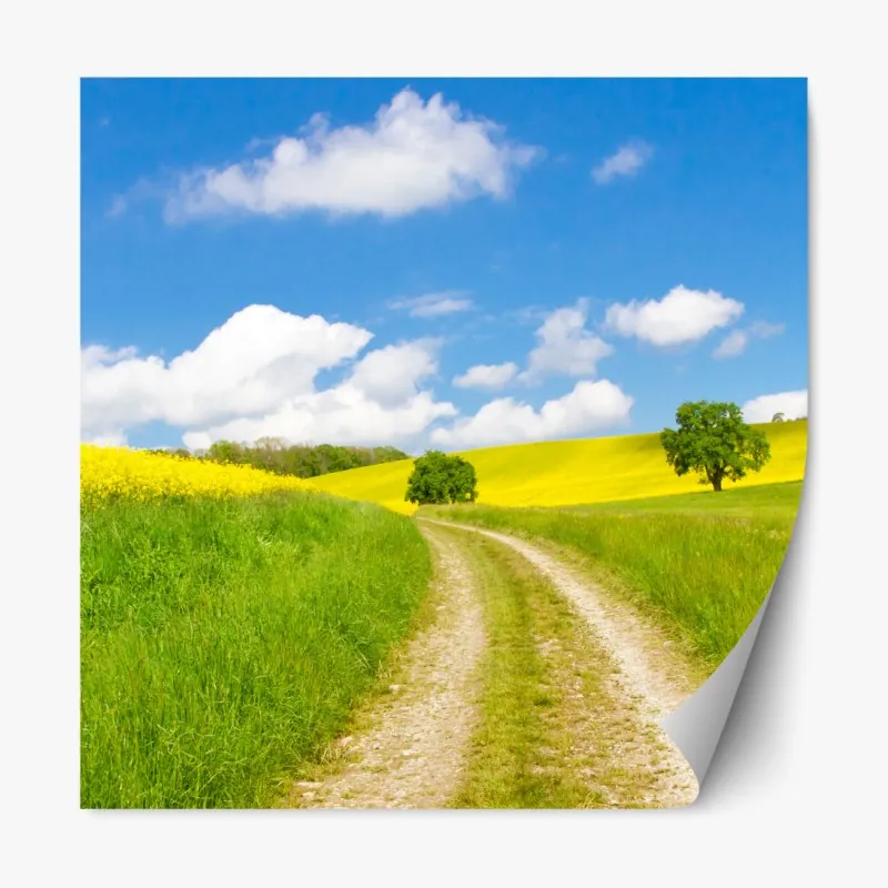 Naklejka repozycjonowalna niebieska geometryczna kompozycja 3d – Wallissimo®