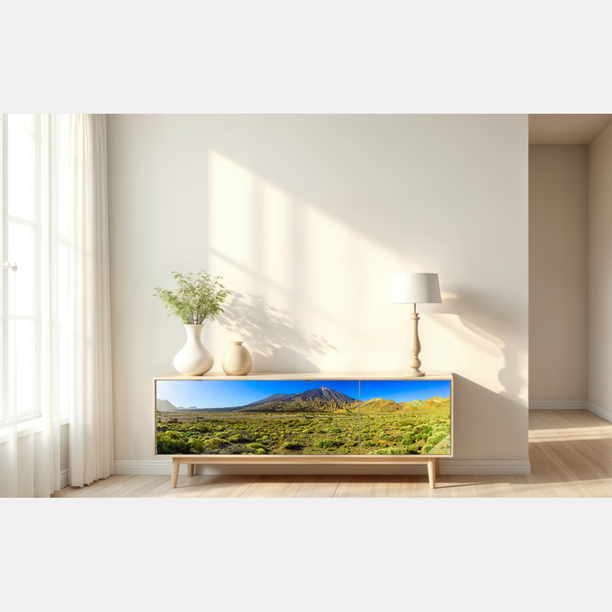 Naklejka repozycjonowalna panorama Teide na Teneryfie – Wallissimo® Naklejka repozycjonowalna panorama Teide na Teneryfie – Wallissimo®