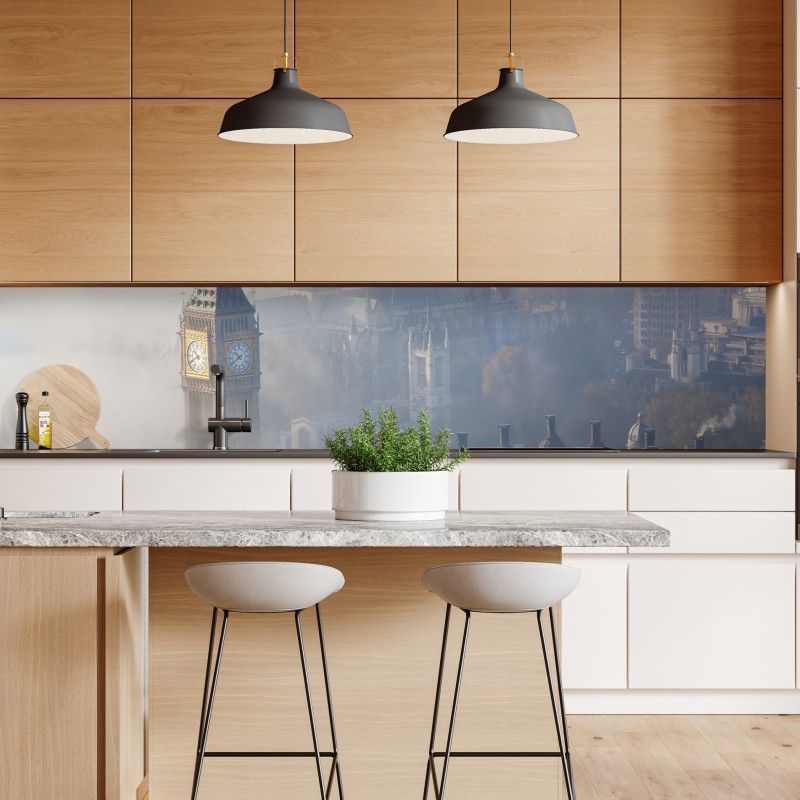 Naklejka repozycjonowalna mglisty widok z lotu ptaka na Big Ben i Pałac Westminsterski – Wallissimo® Naklejka repozycjonowalna mglisty widok z lotu ptaka na Big Ben i Pałac Westminsterski – Wallissimo®