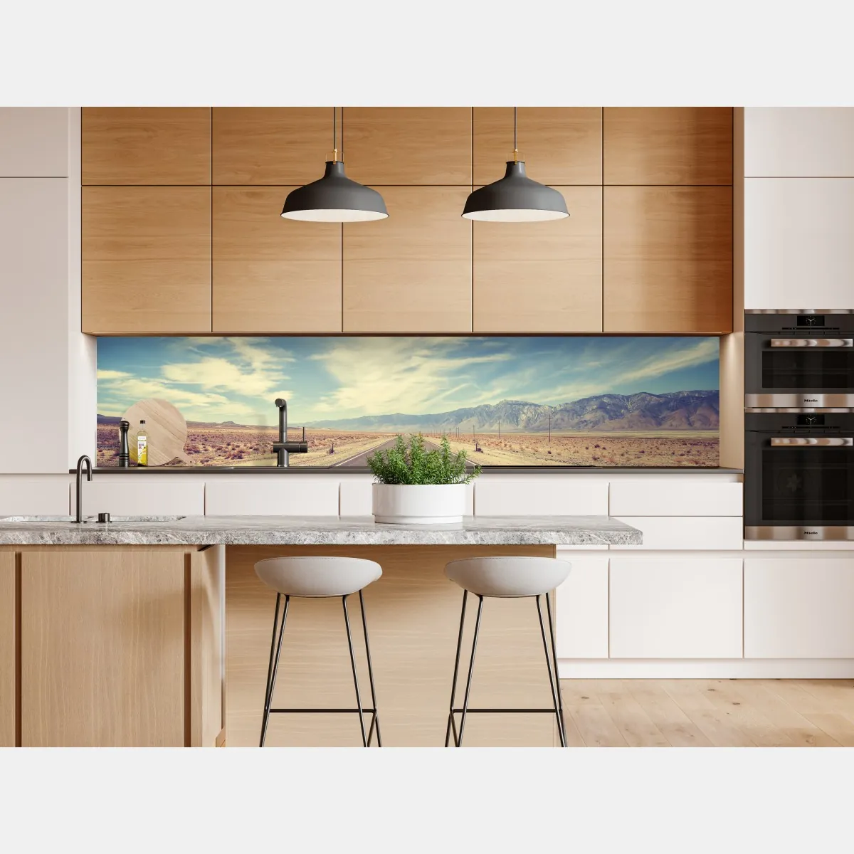 Naklejka repozycjonowalna vintage wiejska droga pod rozległym niebem – Wallissimo® Naklejka repozycjonowalna vintage wiejska droga pod rozległym niebem – Wallissimo®