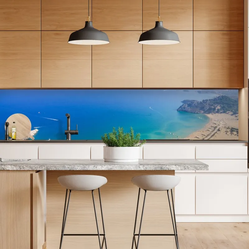 Naklejka repozycjonowalna różowy i turkusowy marmur abstrakcyjny – Wallissimo®