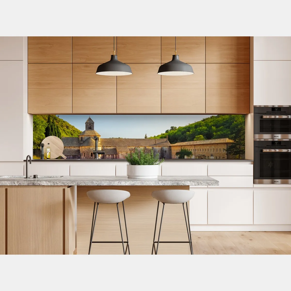 Naklejka repozycjonowalna pola lawendy przy Opactwie Sénanque, Prowansja – Wallissimo® Naklejka repozycjonowalna pola lawendy przy Opactwie Sénanque, Prowansja – Wallissimo®