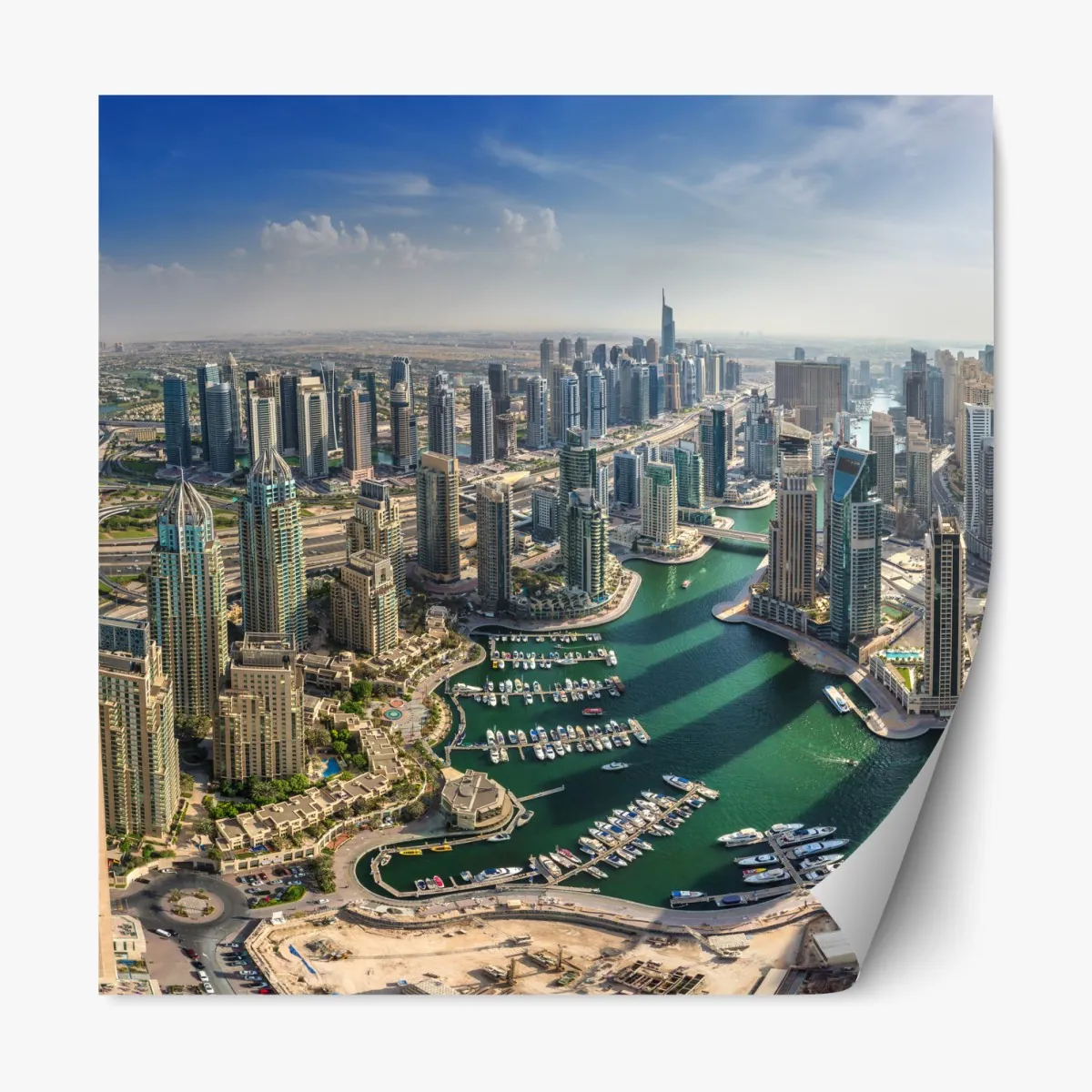 Naklejka repozycjonowalna Dubaj Marina panorama miasta – Wallissimo® Naklejka repozycjonowalna Dubaj Marina panorama miasta – Wallissimo®