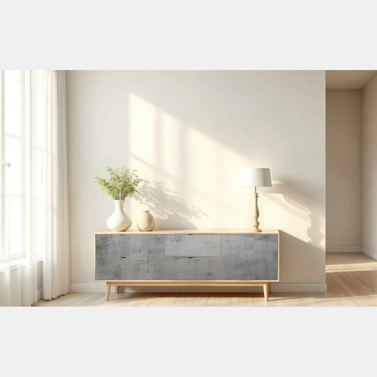 Naklejka repozycjonowalna tekstura szarego betonu – Wallissimo® Naklejka repozycjonowalna tekstura szarego betonu – Wallissimo®