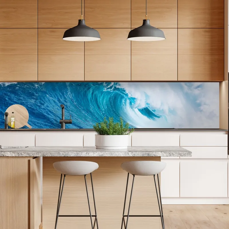 Naklejka repozycjonowalna tropikalne akwarelowe orchidee i liście palmowe – Wallissimo®