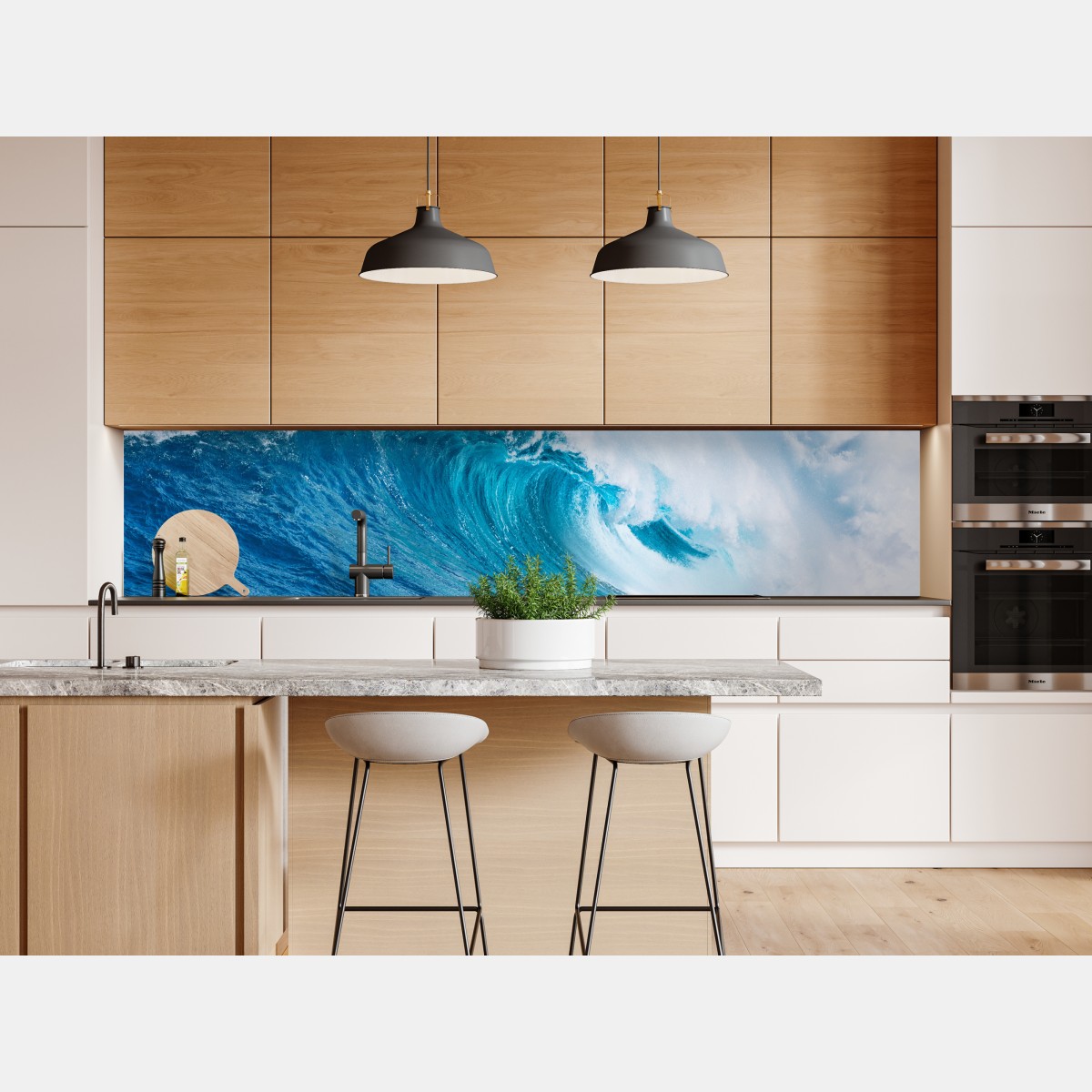 Naklejka repozycjonowalna majestatyczna turkusowa fala oceaniczna – Wallissimo® Naklejka repozycjonowalna majestatyczna turkusowa fala oceaniczna – Wallissimo®