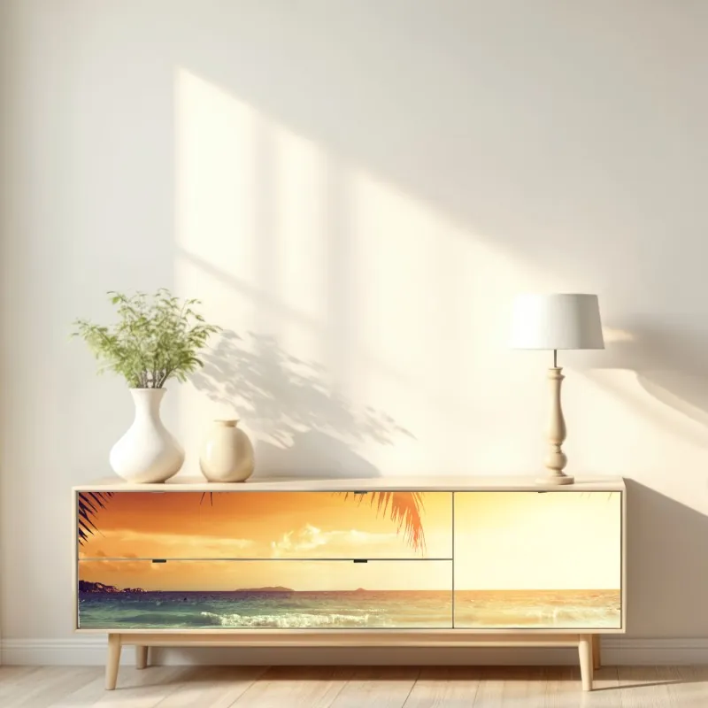 Naklejka repozycjonowalna niebieski kwiatowy wzór toile – Wallissimo®