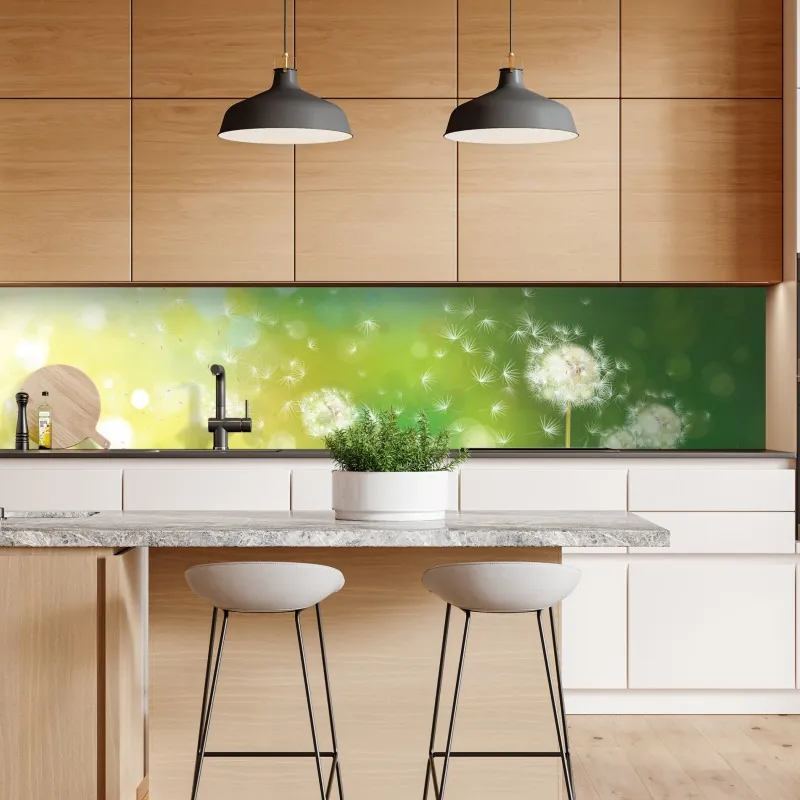 Naklejka repozycjonowalna wiosenna łąka dmuchawców – Wallissimo® Naklejka repozycjonowalna wiosenna łąka dmuchawców – Wallissimo®