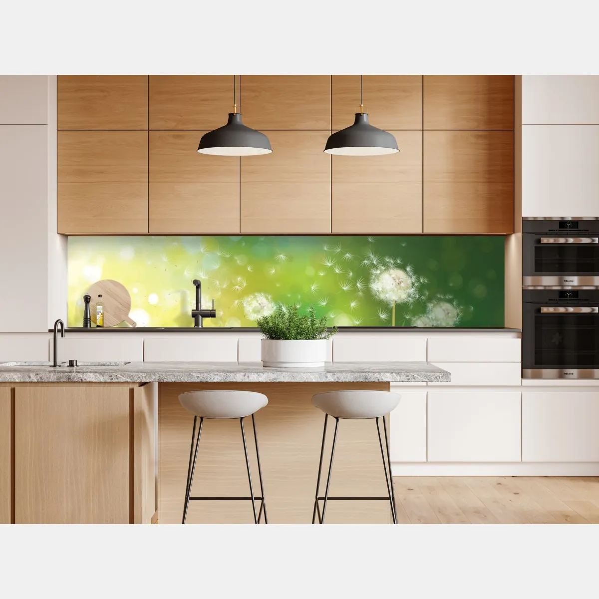 Naklejka repozycjonowalna wiosenna łąka dmuchawców – Wallissimo® Naklejka repozycjonowalna wiosenna łąka dmuchawców – Wallissimo®