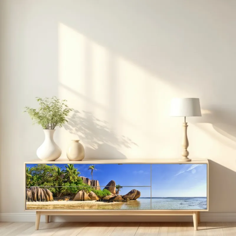 Naklejka repozycjonowalna różowy i turkusowy marmur abstrakcyjny – Wallissimo®