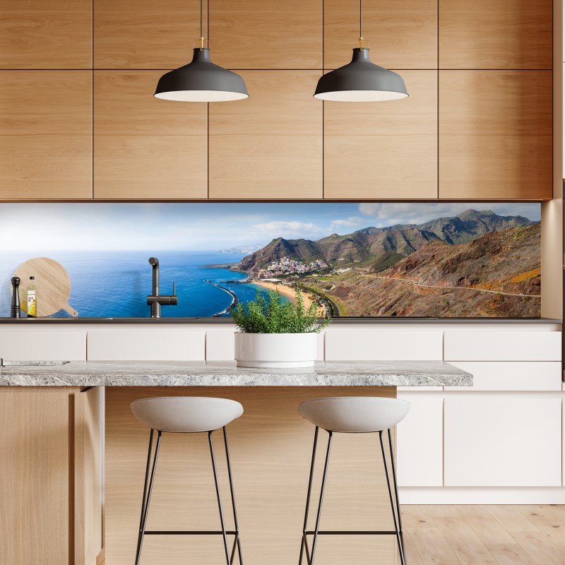 Naklejka repozycjonowalna plaża Las Teresitas, panorama Teneryfy – Wallissimo® Naklejka repozycjonowalna plaża Las Teresitas, panorama Teneryfy – Wallissimo®