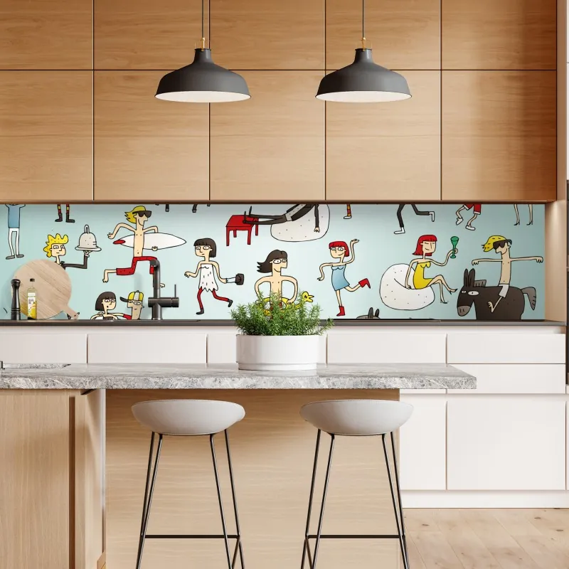 Naklejka repozycjonowalna wiosenna łąka dmuchawców – Wallissimo®