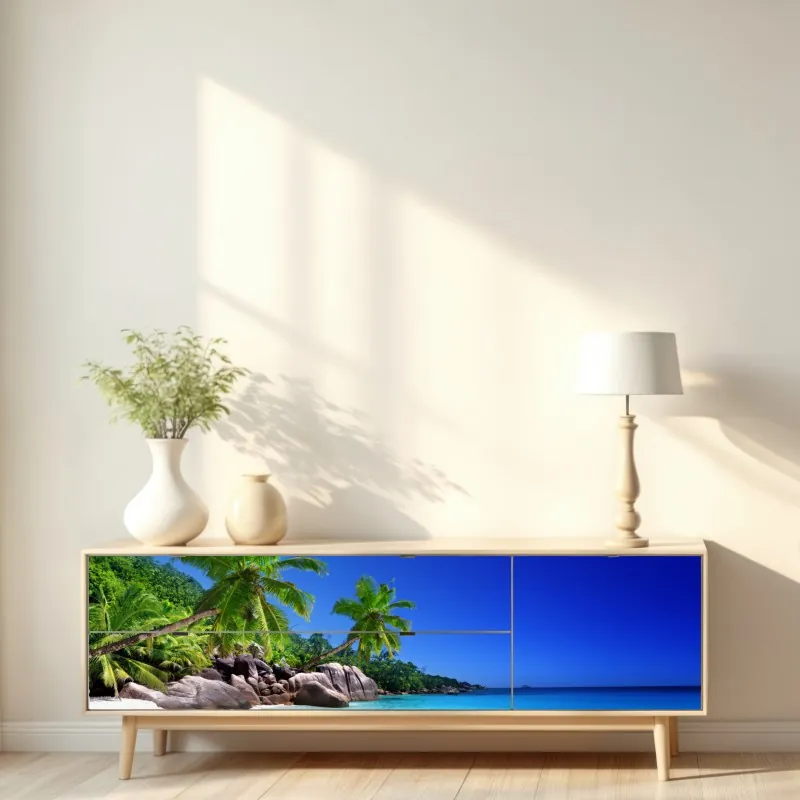 Naklejka repozycjonowalna spokojna ścieżka w bambusowym lesie – Wallissimo®