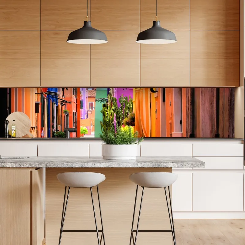 Naklejka repozycjonowalna ściana z mchem na ceglanej strukturze – Wallissimo®