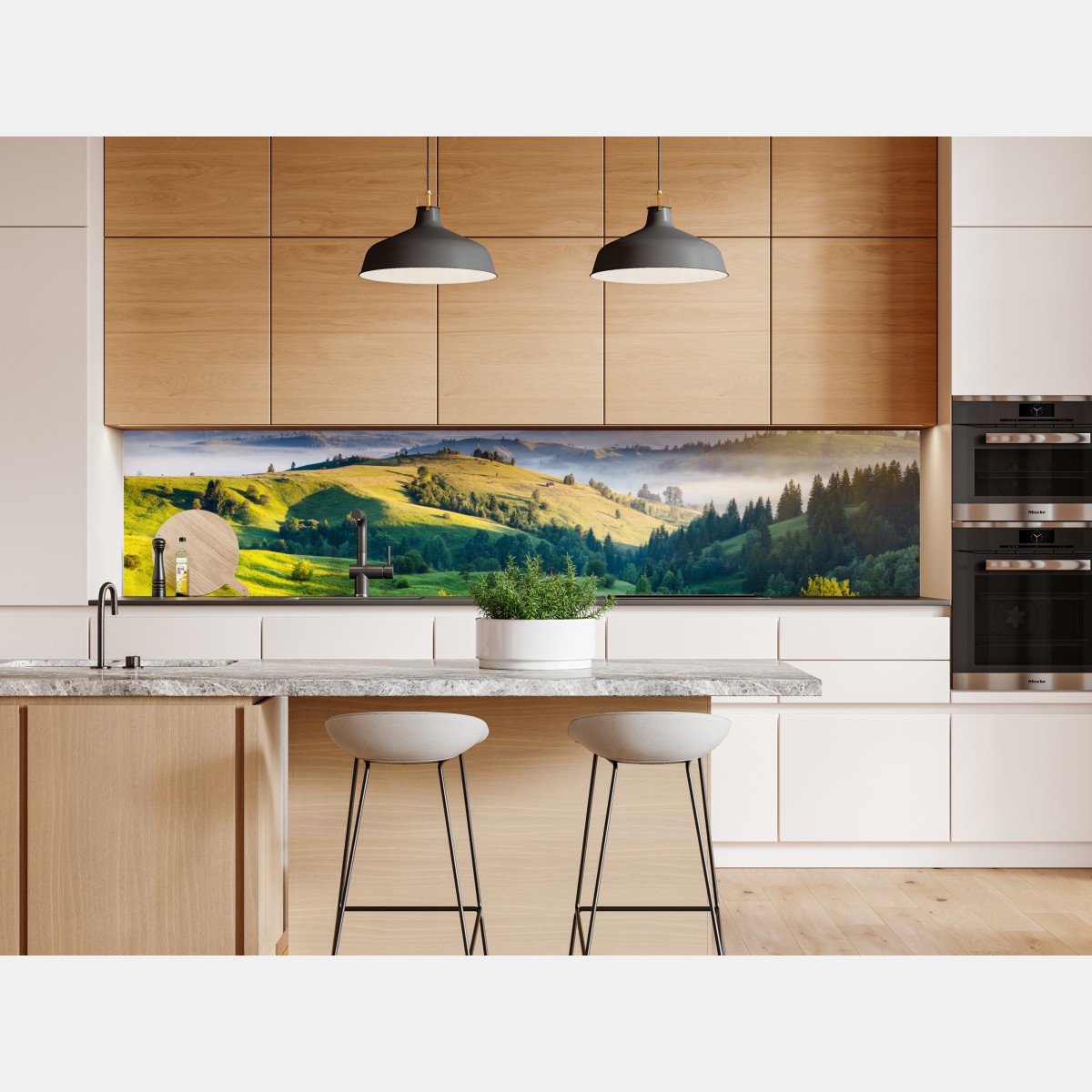 Naklejka repozycjonowalna zachód słońca w Karpatych nad zielonymi wzgórzami – Wallissimo® Naklejka repozycjonowalna zachód słońca w Karpatych nad zielonymi wzgórzami – Wallissimo®